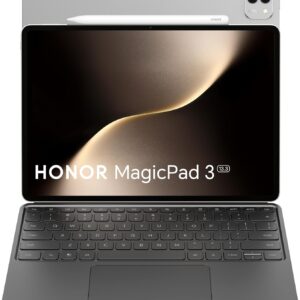 جهاز HONOR Magic Pad 3 اللوحي مقاس 13.3 بوصة مع قلم ذكي ولوحة مفاتيح ذكية، ذاكرة RAM بسعة 16 جيجابايت، وسعة تخزين 512 جيجابايت، شاشة 3.2K مريحة للعين بمعدل تحديث 165 هرتز، معالج Snapdragon 8 Gen 3، بطارية 12450 مللي أمبير، 8 مكبرات صوت، إنتاجية بمستوى الكمبيوتر الشخصي، اللون الرمادي.
